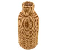 ibasenice Vase Rotin Vase Fleur Boho, Petit, Plastique, Tressé Main, Léger, Stable, Style Vintage Rustique, pour Centre de Table et Décoration de Salle à Manger