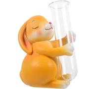 ibasenice Vase Verre Simple avec Tube pour Plantes Hydroponiques Décoratives Vase Transparent Lapin Design Animal Mignon pour Fleurs et Bureau