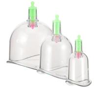 ibasenice Ventouses sous Vide Design Léger Lot de 3 en Plastique pour Massage et Thérapie Améliore L'immunité, pour Usage à Domicile et Salons de Beauté