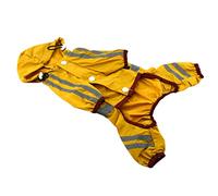 ibasenice Veste Imperméable pour Chien Pluie Et Humide pour Petit Chien Et Chiot avec Capuche Et Ouvert Aux Jambes pour Liberté De Mouvement