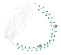 ibasenice Vigne Capillaire Élégante en Cristal Vert Pailleté pour Mariage, Accessoires pour Cheveux de Mariée, Style Brillant et Mise en Valeur du Tempérament Lors de Fêtes