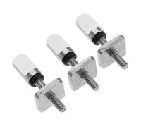 ibasenice Vis à Aileron en Acier Inoxydable 3pcs pour Paddle Board et Planche de Surf, Support de Vis Solide Argenté, Accessoires de Surf Améliorant la Stabilité