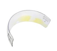 ibasenice Visière de Hockey Incurvée Transparente Antibuée, Demi-écran Résistante aux Rayures en Polycarbonate, Protection Oculaire pour Casque de Hockey sur Glace, Kit de Montage Inclus,