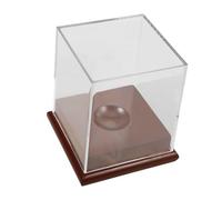 ibasenice Vitrine Acrylique Transparente avec Base Boîte de Protection pour Collection de Baseball Présentoir Durable et Pratique pour Affichage Intérieur