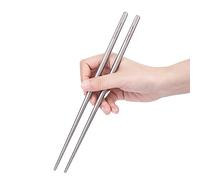 iBasingo Baguettes en titane 2 sections Couverts de camping pliables amovibles Vaisselle portable Petite vaisselle légère pour les activités pique-nique randonnée pêche Vaisselle Ti1007T