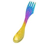 iBasingo Couverts de camping en titane 3 en 1 Spork ultra légers Sac à dos Vaisselle Cuillère Fourchette Couteau Combinaison Ustensile de voyage Couverts de pique-nique Couverts de voyage Ti1064T