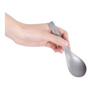 iBasingo Cuillère à Aoupe en Titane avec Grand Bol, Réutilisable et Léger Ustensiles de Plein air Vaisselle Durable et Haute Résistance Ti15171BI