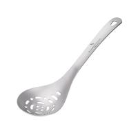 iBasingo Cuillère à fente en titane - Passoire de cuisine ultra légère pour la cuisine, les pâtes, la salade et la cuisson à chaud - En métal durable - Pour l'extérieur, le camping, le sac à dos, la