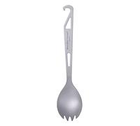 iBasingo Cuillère Spork 3 en 1 en Titane avec Décapsuleur Vaisselle D'extérieur Couverts De Camping Couverts De Pique-Nique Ustensiles De Voyage avec Sac à Cordon