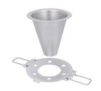 iBasingo Filtre à café en titane avec support pliable, filtre conique en métal, sans papier, réutilisable, portable pour la maison, le travail, les voyages en plein air, le camping (filtre Ti6004P