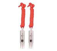 iBasingo Sifflet en titane de sécurité d'urgence avec lanière pour camping, randonnée, entraîneur, sport, porte-clés (Ti9015O-2)