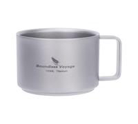 iBasingo Ti3085D Tasse à café à double paroi en titane 100 ml Mini tasse à expresso en plein air camping voyage portable durable en métal Ti3085D (1)