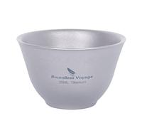 iBasingo Titan Gaiwan Kung Fu Tasse à thé et soucoupe avec couvercle Chinois Traditionnel Tasse à thé double paroi Durable Set de thé léger pour le camping et le thé (35 ml 1 pièce Ti3205D)