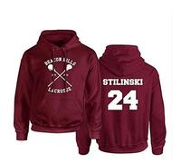 iBaste_top Sweat à capuche Beacon Hills Lacrosse Hoodie Teen Wolf MCCALL Stilinski Lahey Unisexe XL Rouge 24