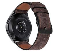 iBazal Bracelet Galaxy Watch 46mm Cuir 22mm Bandes Compatible avec Samsung Galaxy Watch 3 45mm/Samsung Gear S3 Frontier Classic Band Remplacement pour Huawei Watch GT 46mm,Ticwatch Pro/E2/S2 - Café