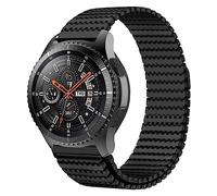 iBazal Compatible avec Galaxy Watch 46mm/Galaxy Watch 3 45mm/Gear S3 Frontier Classic Band Acier inoxydable Métal Mesh Loop Magnetic Strap de remplacement pour Huawei GT 2 3/Pro/2e Wristband - Noir