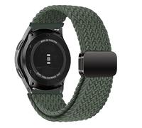 iBazal Compatible avec Galaxy Watch 46mm/Galaxy Watch 3 45mm/Gear S3 Frontier Classic Bracelet Nylon Bande Tressée Loop Magnétique Woven remplacement pour Huawei Watch GT2/GT3 46mm - Vert Olive Foncé