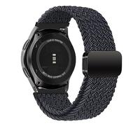 iBazal Compatible avec Galaxy Watch 46mm/Galaxy Watch 3 45mm/Gear S3 Frontier Classic Bracelet Nylon Bande Tressée Loop Magnétique Woven remplacement pour Huawei Watch GT2/GT3 46mm - Noir Graphite