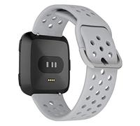iBazal Silicone Bracelets Compatible avec Fitbit Versa/Fitbit Versa 2/Fitbit Versa Lite Bandes 23mm Remplacement pour Blaze Band - Gris Clair