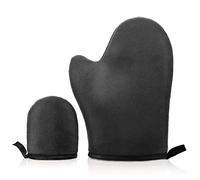 ibba Lot de 2 gants autobronzants avec pouce, visage et corps sans soleil, applicateur gants de bronzage double face en velours pour lotion mousse évite les taches sur les mains mitaines