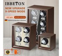 IBBETON montres en bois de luxe remontoir haut de gamme 2 4 6 slots boîte de montre automatique avec Mabuchi moteur silencieux armoire de montre stockage d’horloge IB-white-06A
