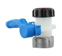 IBC Adaptateur de sortie d'eau pour réservoir fourre-tout avec robinet d'arrêt et écrou en aluminium pour une distribution sûre et contrôlée du liquide (DN40 (62 mm)