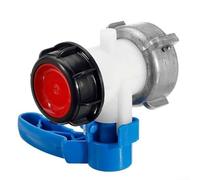 IBC Adaptateur de vanne d'arrêt 75 mm Contrôle du débit d'eau pour réservoir d'eau de pluie avec écrou de raccordement en aluminium Plage de température -20 ℃ à 70 ℃