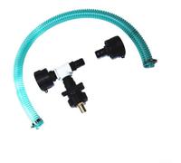Ibc Adaptateur S60x6 double connexion ensemble de raccord de réservoir en polyéthylène haute densité pour irrigation de jardin, citerne d'eau de pluie, récolte d'eau de pluie, liaison intermédiaire en