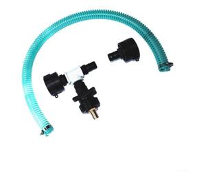 Ibc Adaptateur S60x6 double connexion ensemble de raccord de réservoir en polyéthylène haute densité pour irrigation de jardin, citerne d'eau de pluie, récolte d'eau de pluie, liaison intermédiaire en