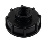 IBC - Bouchon de connecteur noir S60 x 6 - Filetage mâle vers femelle 1/2 3/4 - 1" pour réservoir d'eau de jardin (3/4)