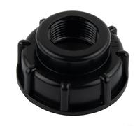 IBC - Bouchon de connecteur noir S60 x 6 - Filetage mâle vers femelle 1/2 3/4" 1" pour réservoir d'eau de jardin (1)
