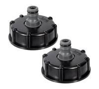 IBC Bouchon de Réservoir Adaptateur de Réservoir de Vidange Diamètre D'entrée 60 mm pour Robinet de Jardin Raccord Cuve 2 Pièces 1/2 in