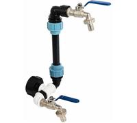 IBC Col de Cygne avec Raccord S60x6 Robinet 3/4"", IBC Connecting Set pour Cuve Récupérateur d'eau de Pluie 1000 Litres par Label