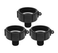 IBC Container Connector 3Pcs | G3 / 4 Thread ABS Plastic Drain Adapter Replacement Valve | Leak - Proof Fitting for Industrial Barrels/Water Vessels/Industrial Systems (S60*6)