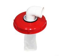 IBC Couvercle de filtre en plastique avec sac de filtration intégré pour une utilisation sûre de l'eau de pluie, convient pour les installations de seau DN150 DN225 tonnes (DN225-90°)