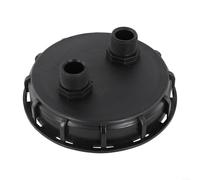 IBC Couvercle de récipient DN 150 avec 2 filetages extérieurs pour accessoires personnalisés et protection contre les débordements (2 trous)