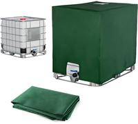 IBC Couvercle de réservoir d'eau Anti-poussière Anti-UV, Housse de Protection, bâche de Protection, Convient pour réservoir IBC 1000 L (120 x 100 x 116 cm Vert)