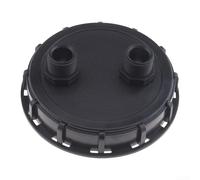 IBC Couvercle ventilé 165 mm de diamètre avec filetage mâle épais de 32 mm, double trous d'aération et joint en caoutchouc pour trop-plein de réservoir d'eau