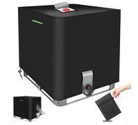 IBC Housse de Protection pour réservoir d'eau IBC 420D IBC Protection UV/Pluie avec Ouverture à Fermeture éclair, Bandes réfléchissantes pour conteneurs IBC 1000 l (116 x 100 x 120 cm)