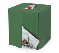 IBC Housse de réservoir 1000 L - Bouclier coupe-vent toutes saisons avec fermeture éclair pour accès au stockage de l'eau de jardin - Vert, 119,4 x 99,1 x 114,3 cm