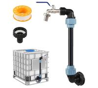 IBC Robinet Col Cygne 3/4", Adaptateur de Réservoir IBC 3/4", Robinets Cuve 1000L Raccord Cuve 1000 Litres Robinet Col de Cygne pour Réservoir d'Eau de Pluie 1000L