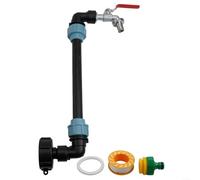 IBC Ton Joint accessoire, kit de connexion de robinet col de cygne IBC 1,9 cm, robinet de sortie de pluie en laiton pour conteneurs de réservoir, réservoirs d'eau de pluie