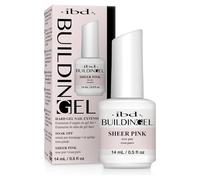 IBD Gel de construction rose transparent (14 ml) - Fabriqué aux États-Unis - Gel de construction LED/UV 2 en 1 pour extension d'ongles