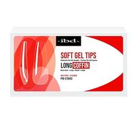 IBD Lot de 504 faux ongles en gel souple - Couleur cercueil - 12 tailles - Fabriqué aux États-Unis - Pointes d'ongles transparentes - Embouts en gel doux pour extensions d'ongles - Forme longue