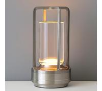 IbdrY Lanterne Électrique En Cristal, 3 Couleurs À Intensité Variable, Lampe De Table Portable En Métal, Intérieur/Extérieur, Résistant À L'eau