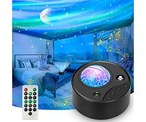 ibell LED Projecteur Ciel Etoile, 14 Couleurs Projecteur Galaxie Aurora avec Bruit Blanc et Télécommande, Veilleuse Enfant Cadeau Ado Fille, Veilleuse Bébé Adulte pour Les fêtes Décoration Chambre