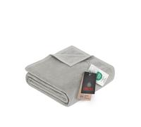 Ibena Couverture Porto - 220 x 240 cm - en Laine Gris Clair uni - Facile d'entretien - Doux et Chaud