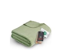 Ibena Malaga Couverture bio 150 x 200 cm - 100 % coton, fabriquée en Allemagne, couverture en coton vert