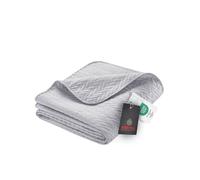 Ibena Nancy Couvre-lit 220x250 cm - Couvre-lit Gris, Couverture légère avec Motif de Tresse