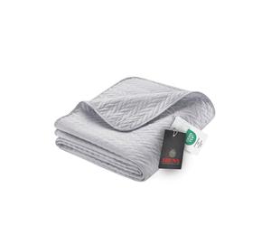 Ibena Nancy Couvre-lit 220x250 cm - Couvre-lit Gris, Couverture légère avec Motif de Tresse